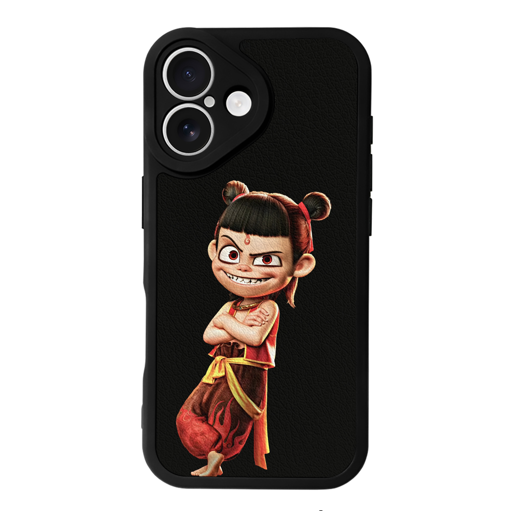 （画像用） Ne Zha 2 ナタ 魔童の大暴れ 【iPhone 16シリーズ対応】シリコンスマホケース（レザー調） 材質：シリコン
